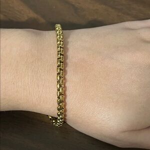 Gold plated stainless steel chain bracelet